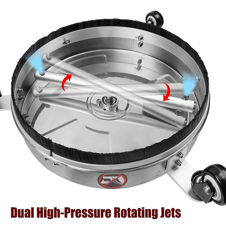 High Pressure Stainless Steel 3-wheel Extended Pole Floor Cleaner null