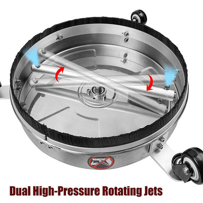 High Pressure Stainless Steel 3-wheel Extended Pole Floor Cleaner null