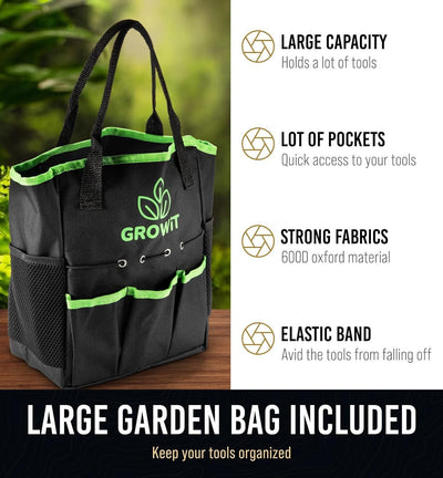 Heavy Duty Garden Tools 9Pieces Set - Rust Proof, Ergonomic Gardening Hand Tools Garden Gifts For Mom And Dad Shoppers Synchrony