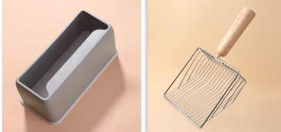 Metal Filter Cat Litter Shovel Set Pet Toilet Cleaning Scoop Poop Clean Tool Large Wooden Handle Pets Supplies null