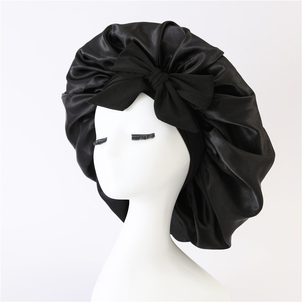 New Silk Bonnet For Sleeping Women Satin Bonnet Hair Bonnet Night Sleep Cap Scarf Wrap For Curly Hair With Tie Band For Curly Hair null