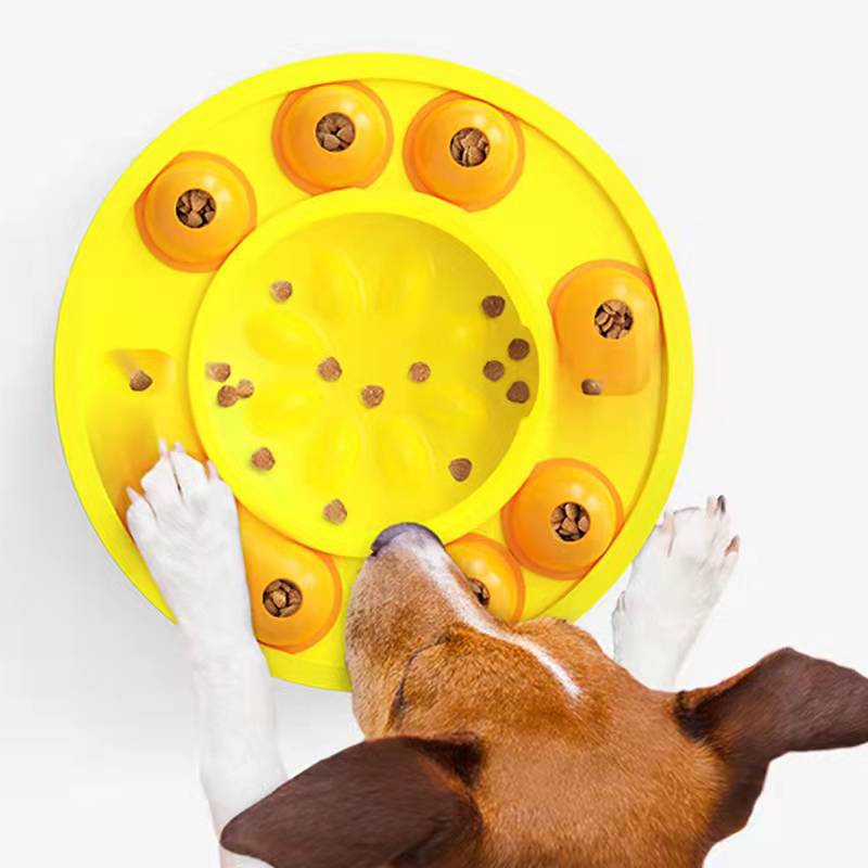 Dog Pets Puzzle Toys Slow Feeder Interactive Increase Puppy IQ Food Dispenser Slowly Eating NonSlip Bowl Pet Dogs Training Game Pet Supplies null