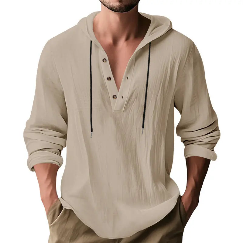 Hooded Casual Loose-fitting T-shirt Sweater For Men null