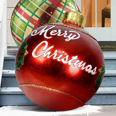 Christmas Ornament Ball Outdoor Pvc 60CM Inflatable Decorated Ball PVC Giant Big Large Balls Xmas Tree Decorations Toy Ball null