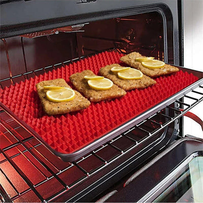 Non-Stick Silicone Pyramid Cooking Mat Baking Mat With Grid Versatile Oven BBQ Cooking Mat Heat-Resistant Mat Kitchen Tools Kitchen Gadgets null