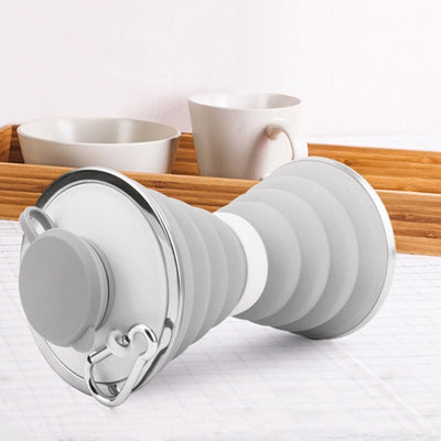 500ML Silicone Water Bottle Cup Foldable Leak Proof Portable Sports Travel Water Bottles For Outdoor Travel Gym Hiking Reuseable Kitchen Gadgets null