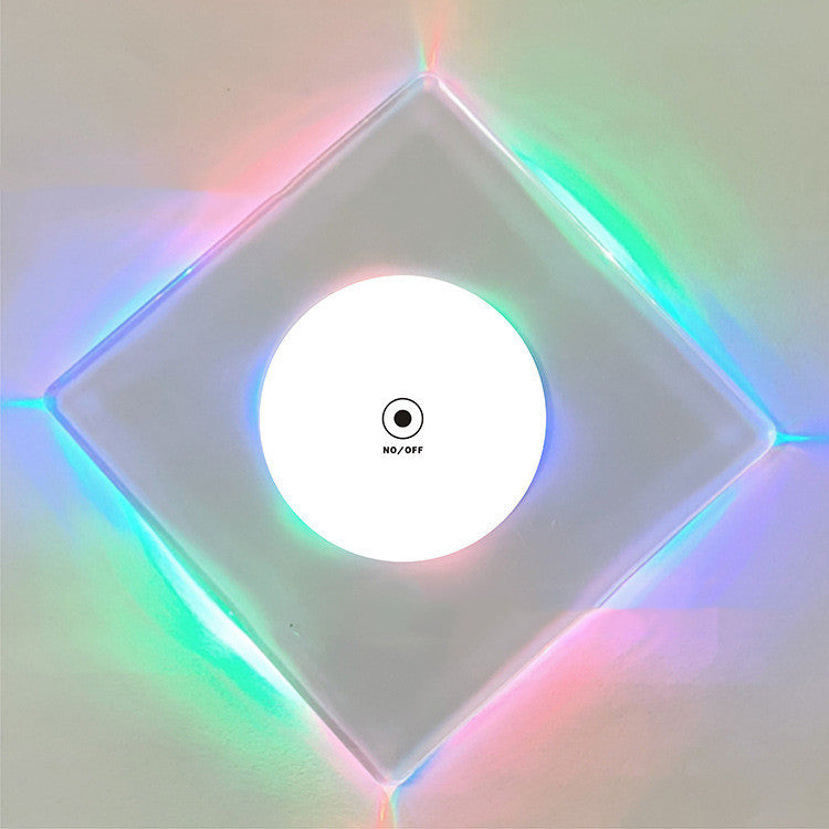 LED Glow Coaster Acrylic Crystal Emitting Luminous Bar Cocktail Mug Stand Light Coasters Flashing Base Tableware Decoration Pads null