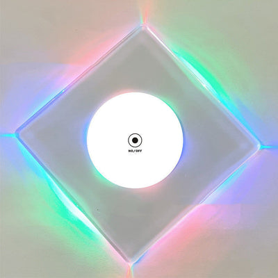 LED Glow Coaster Acrylic Crystal Emitting Luminous Bar Cocktail Mug Stand Light Coasters Flashing Base Tableware Decoration Pads null