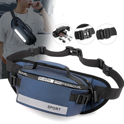 Reflective Waist Bags Men Crossbody Bag Pack For Travel Walking Running Hiking Cycling null