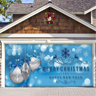 Christmas Background Hanging Cloth Garage Door Patch Holiday Party null