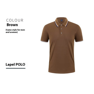 Mercerized Cotton Culture Lapel Short Sleeve null