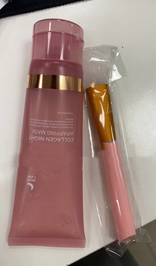 Face Night Mask Collagen Wrapping Mask Natural Ingredients Firming Elasticity & Hydration Anti-wrinkle For Skin Care null