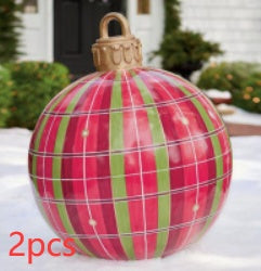 Christmas Ornament Ball Outdoor Pvc 60CM Inflatable Decorated Ball PVC Giant Big Large Balls Xmas Tree Decorations Toy Ball null