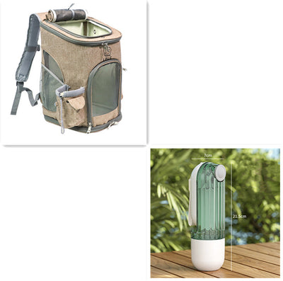 2 In 1 Pet Water Cup Segment Design Green Dog Walking Portable Drinking Cup Dog Feeding Supplies Pet Supplies Dog Walking Water Feeder Pets Products null