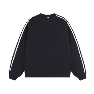 American-style Retro Three-bar Long-sleeved T-shirt For Men null