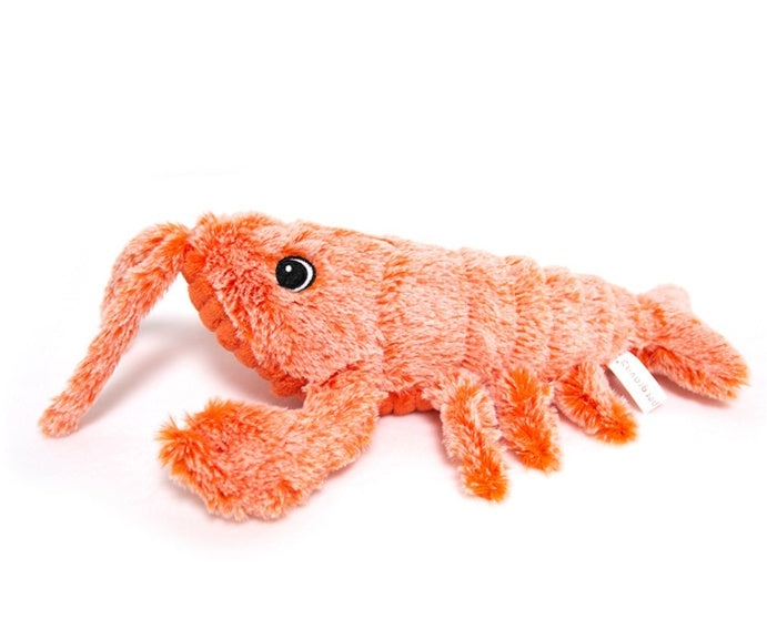 Pet Toys Electric Jumping Shrimp USB Charging Simulation Lobster Funny Cat Plush Pets Toy null