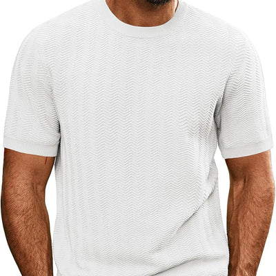 Men's Summer Hollow Breathable Sweater Solid Color T-shirt null
