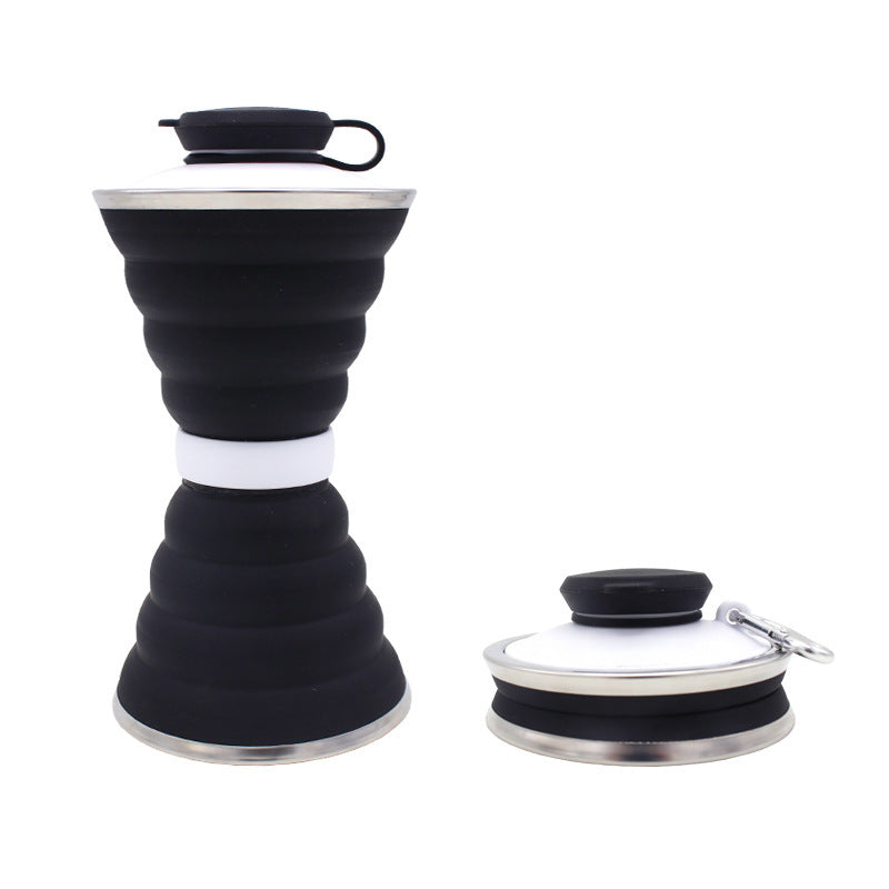 500ML Silicone Water Bottle Cup Foldable Leak Proof Portable Sports Travel Water Bottles For Outdoor Travel Gym Hiking Reuseable Kitchen Gadgets null