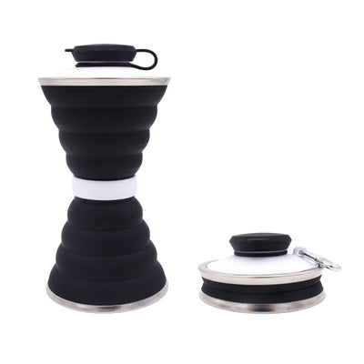 500ML Silicone Water Bottle Cup Foldable Leak Proof Portable Sports Travel Water Bottles For Outdoor Travel Gym Hiking Reuseable Kitchen Gadgets null