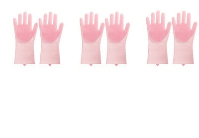 Silicone Heat-resistant Cleaning Brush Scrubbing Gloves null