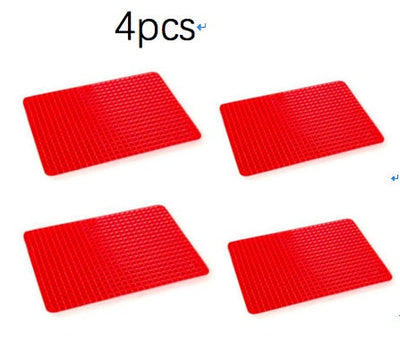 Non-Stick Silicone Pyramid Cooking Mat Baking Mat With Grid Versatile Oven BBQ Cooking Mat Heat-Resistant Mat Kitchen Tools Kitchen Gadgets null