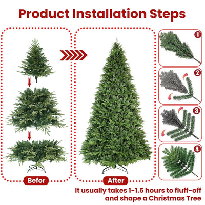 4ft PE PVC Hybrid Automatic Tree Steel Wire Wire Artificial Christmas Tree null