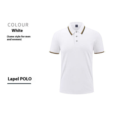 Mercerized Cotton Culture Lapel Short Sleeve null