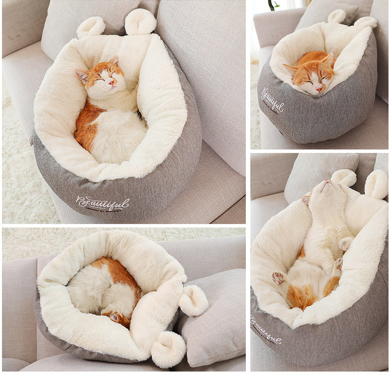 Pet Dog Bed Warming Soft Sleeping Bag Cushion Puppy Kennel null