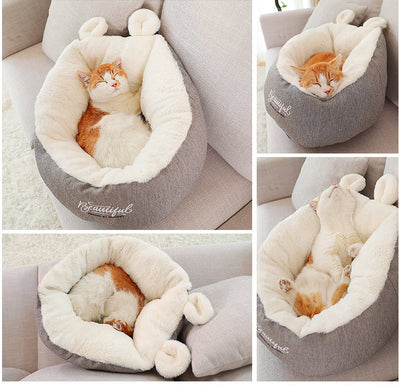 Pet Dog Bed Warming Soft Sleeping Bag Cushion Puppy Kennel null
