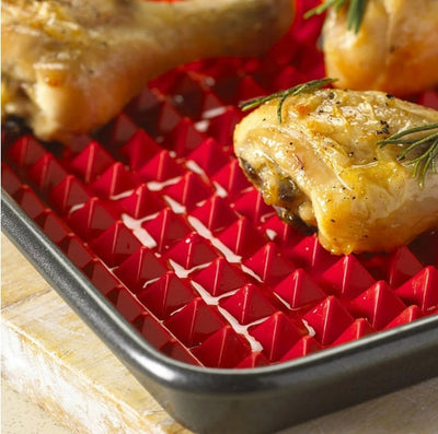 Non-Stick Silicone Pyramid Cooking Mat Baking Mat With Grid Versatile Oven BBQ Cooking Mat Heat-Resistant Mat Kitchen Tools Kitchen Gadgets null