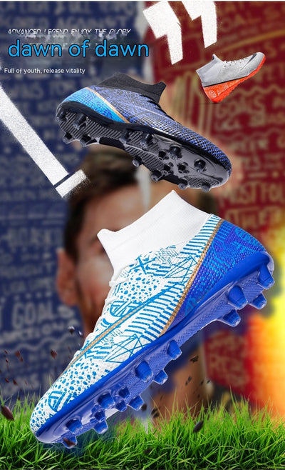 New Breathable Sports High-top Firm Ground Soccer Shoes null