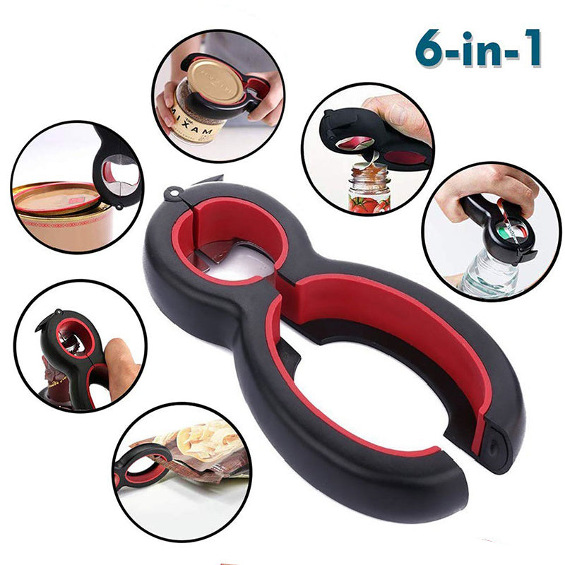 Multifunctional Easy Opener Six in One Bottle Can Opener null
