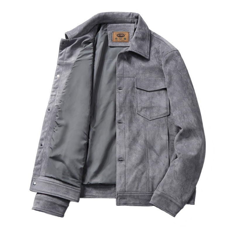 Spring Men's Thin Suede Jacket null