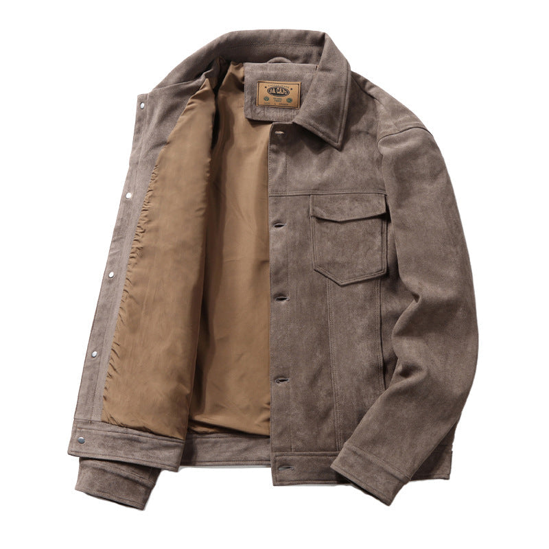 Spring Men's Thin Suede Jacket null