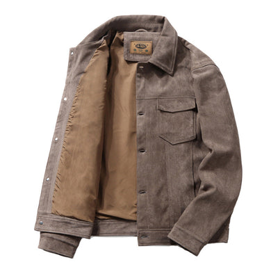 Spring Men's Thin Suede Jacket null