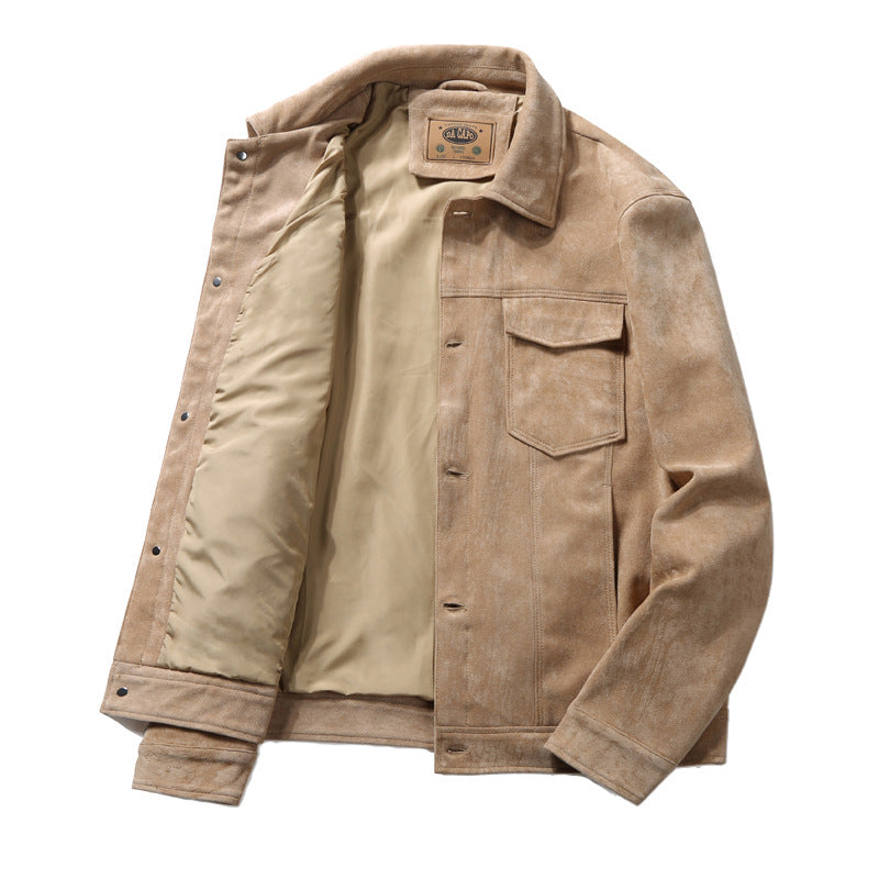 Spring Men's Thin Suede Jacket null