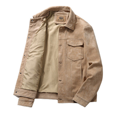 Spring Men's Thin Suede Jacket null