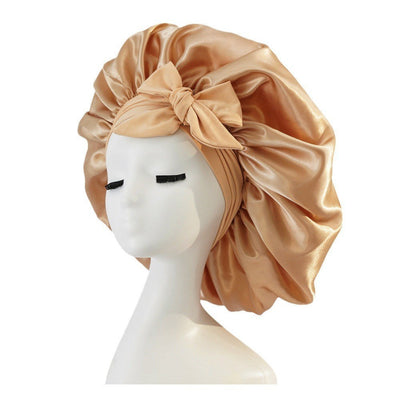 New Silk Bonnet For Sleeping Women Satin Bonnet Hair Bonnet Night Sleep Cap Scarf Wrap For Curly Hair With Tie Band For Curly Hair null