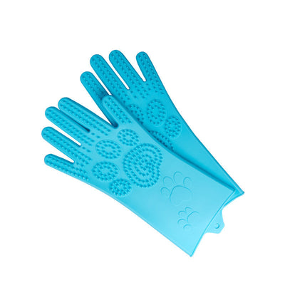 Silicone Heat-resistant Cleaning Brush Scrubbing Gloves null