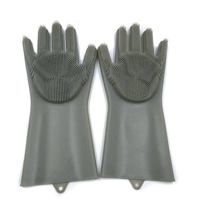 Silicone Heat-resistant Cleaning Brush Scrubbing Gloves null