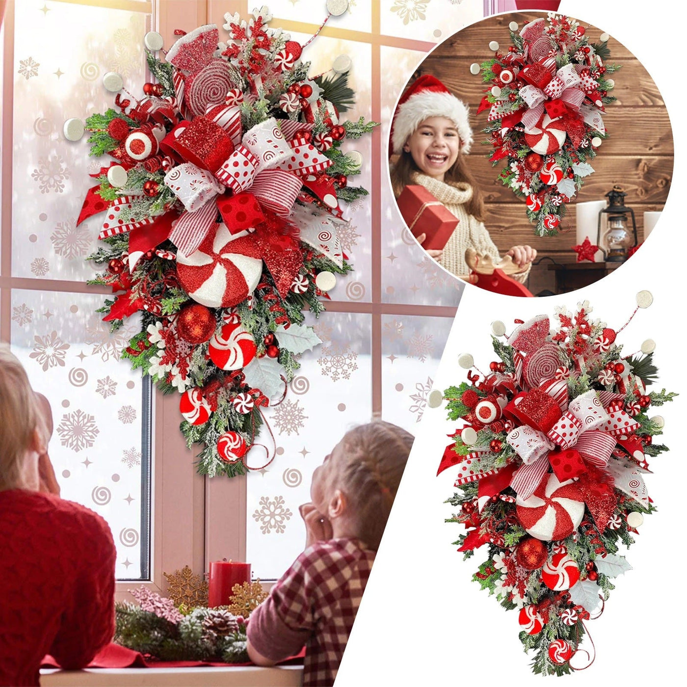 Christmas Upside Down Tree Door Wall Decoration null