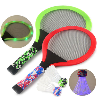 Children's luminous badminton racket set null