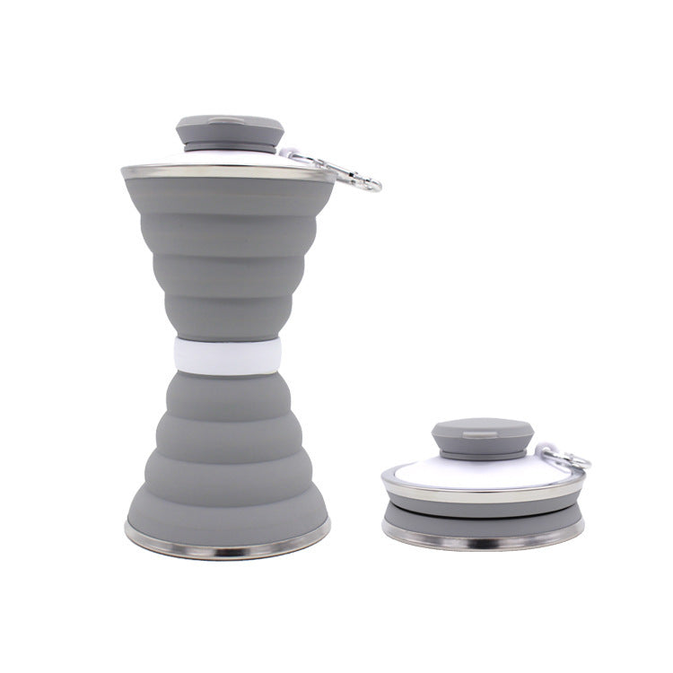 500ML Silicone Water Bottle Cup Foldable Leak Proof Portable Sports Travel Water Bottles For Outdoor Travel Gym Hiking Reuseable Kitchen Gadgets null