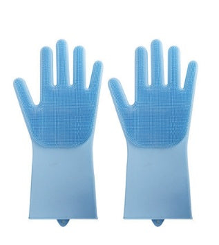 Silicone Heat-resistant Cleaning Brush Scrubbing Gloves null