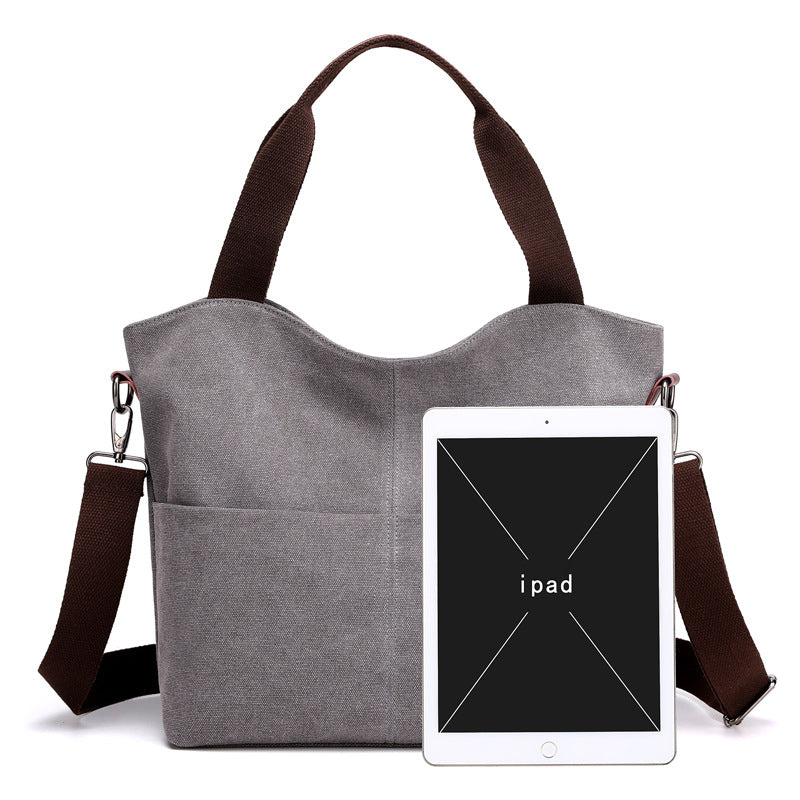 Shoulder women bag canvas bag null