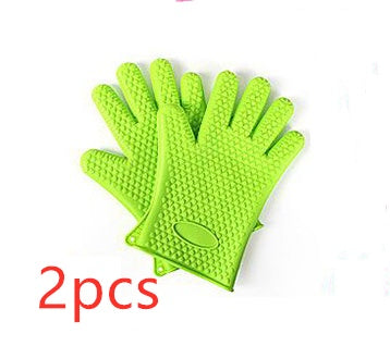 Food Grade Silicone Heat Resistant BBQ Glove Silicone Oven Mitts null