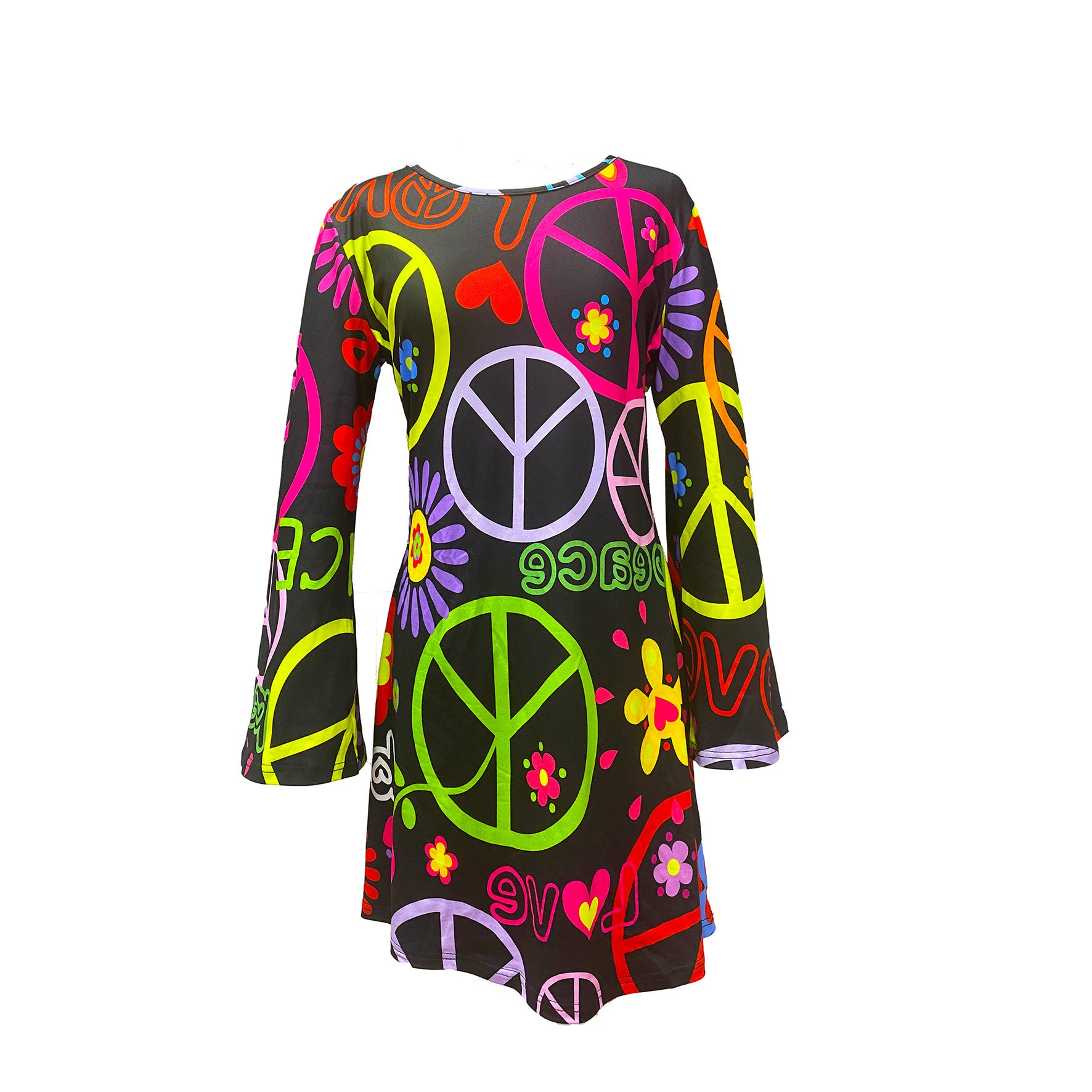 Vintage Hippie Clothing Print Women Dress Shoppers Synchrony