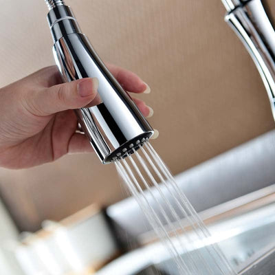 All Copper Rotatable Pull-Out Retractable Kitchen Faucet null