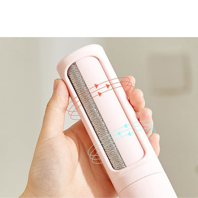 2-1 Reusable Pet Hair Remover Brush Lint Roller Portable Effective Self Cleaning Tool for Cat Dog Fur Hair Dust Removal Brush null