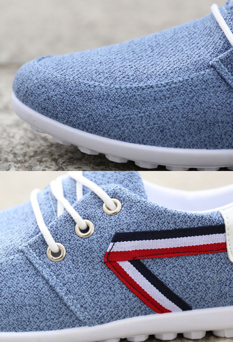 Men'S Soft-Soled Canvas Shoes, Sports And Leisure Old Beijing Cloth Shoes, Peas Shoes null